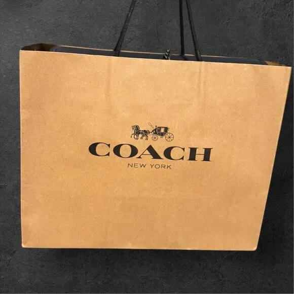 Coach Signature Canvas & Leather Crossbody Bag – Chain Strap Flap Purse - Picture 5 of 15